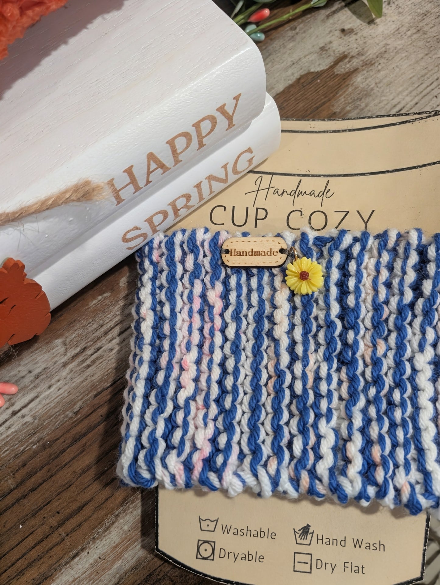 Spring coffee cup cozy